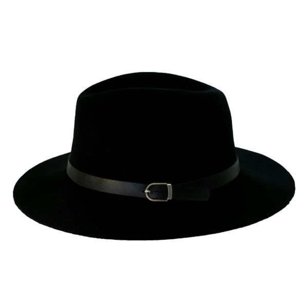 Women's Classic Black Fedora Hat