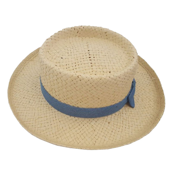 Unisex Sun Hat with Blue Bow-Knot
