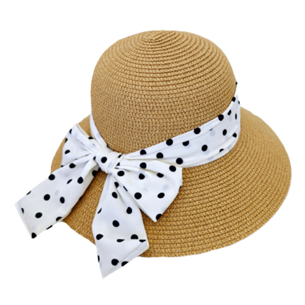 Sun Hats with Polka Bow