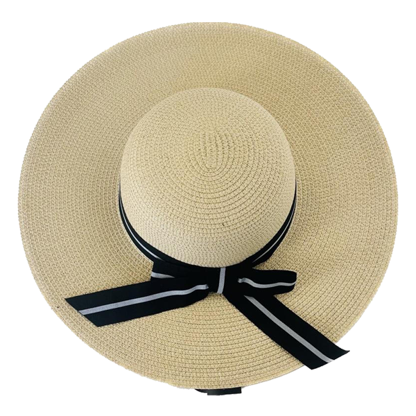 Assorted Color Summer Floppy Hats with Ribbon