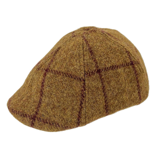 Classic Camel Plaid Flat Cap