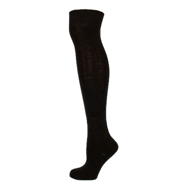 Plain Black Over The Knee Socks