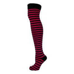 Assorted Thin Striped Over The Knee Socks