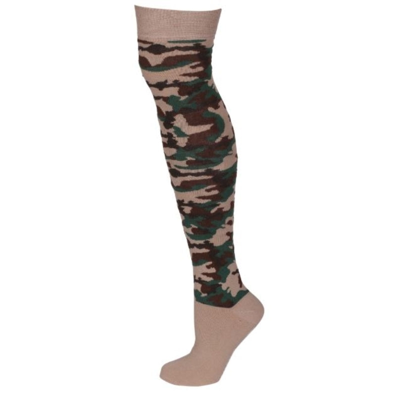 Camouflage Over The Knee Socks